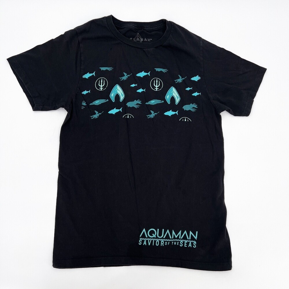 DC Comics Aquaman Savior of the Seas Shirt Teens Extra Large Black Graphic